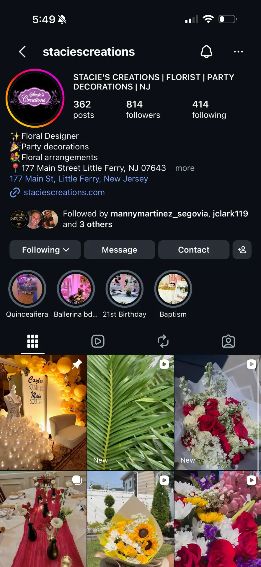 Stacie's Creations Instagram profile
