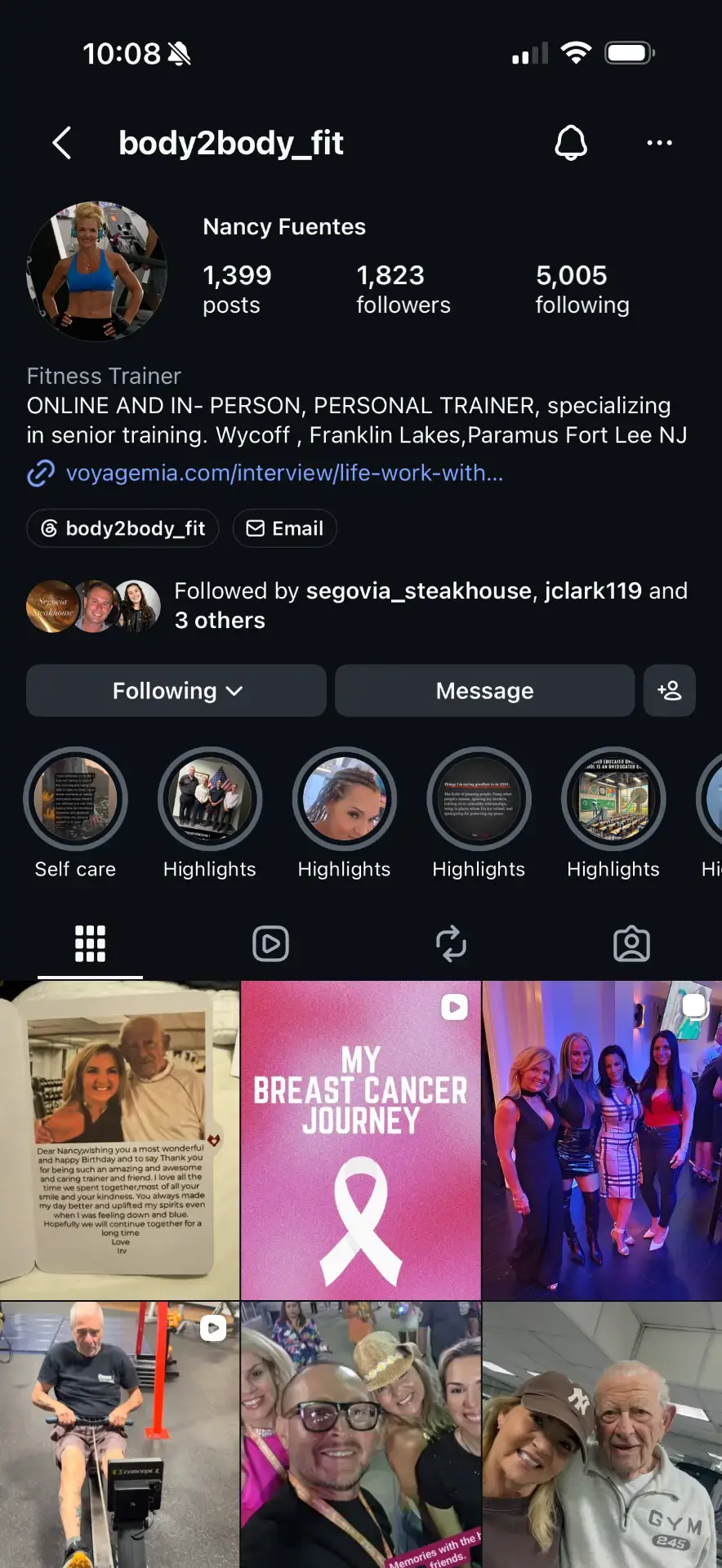 Nancy Fuentes Instagram profile
